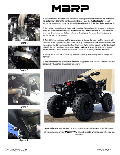 MBRP 5" Single Slip-on Performance Series Can-Am Renegade All Models 2013-2025