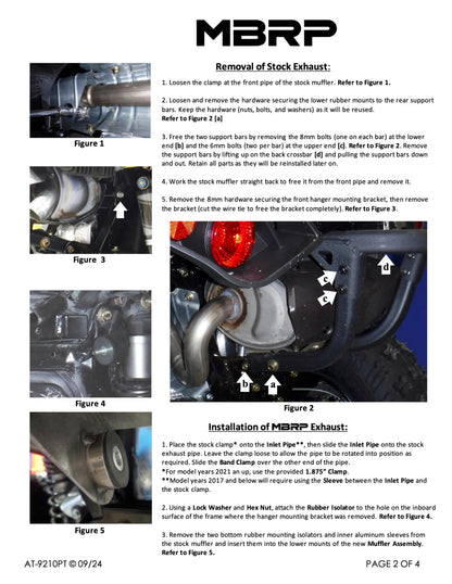 MBRP 5" Single Slip-on Performance Series Can-Am Renegade All Models 2013-2025
