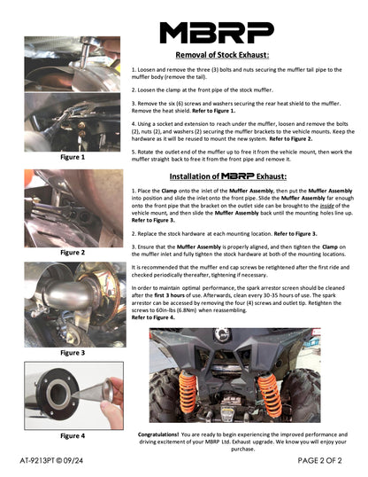 MBRP 5" Single Slip-on Performance Series Can-Am Maverick Sport 1000 2018-2023