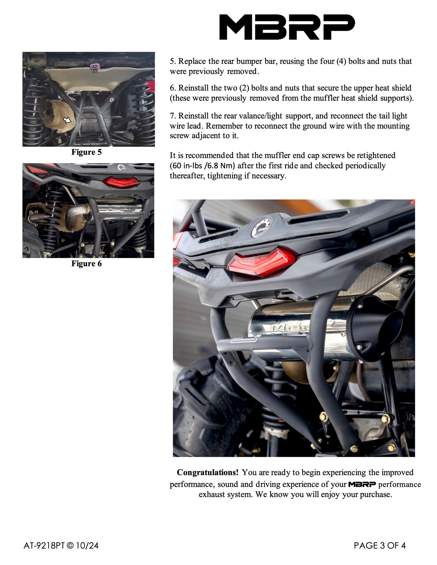 MBRP 5" Single Slip-on Performance Series Can-Am Outlander 500/700/PRO HD5/PRO HD7 2023-2025