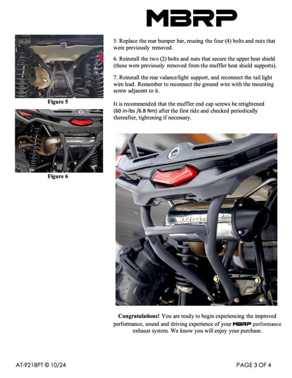 MBRP 5" Single Slip-on Performance Series Can-Am Outlander 500/700/PRO HD5/PRO HD7 2023-2025