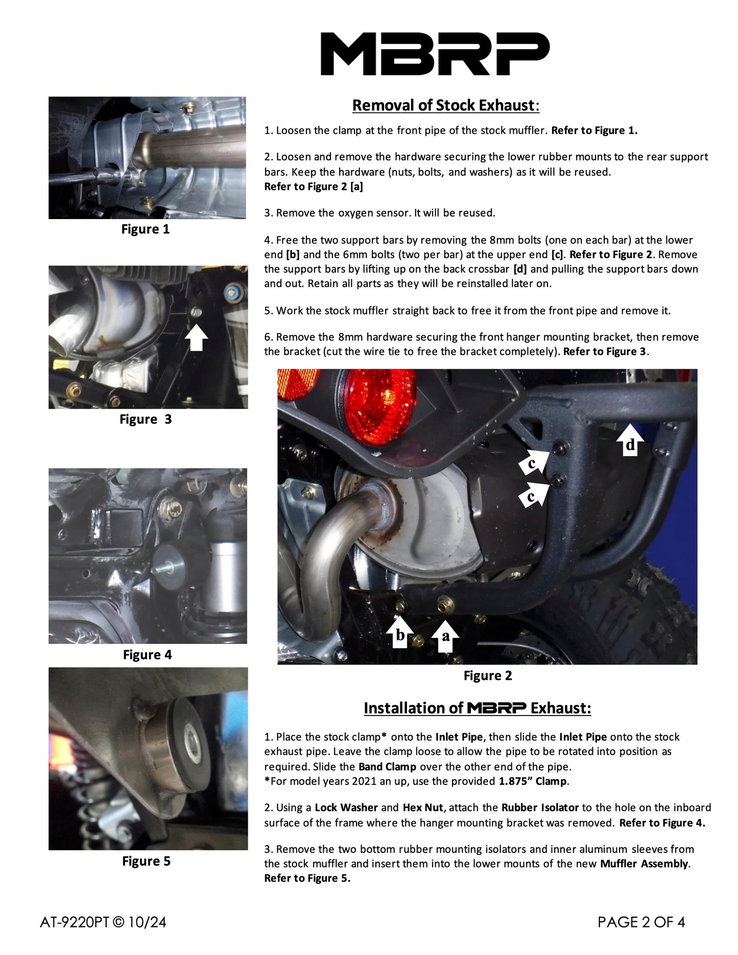 MBRP 5" Single Slip-on Performance Series Can-Am Renegade 650/1000R EFI 2018-2025