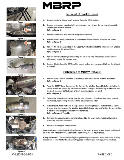 MBRP 3" Turbo Back Single Slip-on system with Catalytic Converter Performance Series Can-Am Maverick R 2024-2025