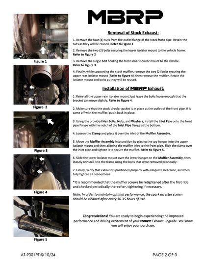 MBRP Single Slip-on System w/Performance Muffler Kawasaki Teryx KRX 1000 2020-2025