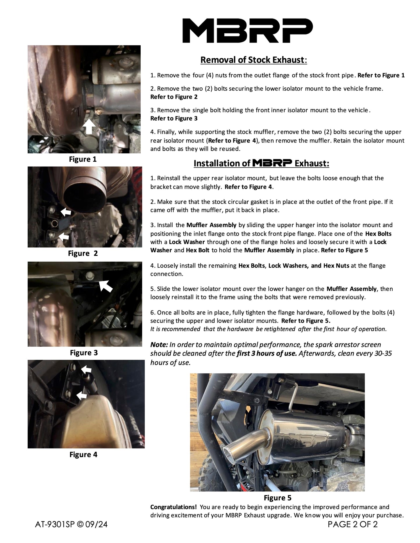 MBRP Single Slip-on Sport Series Kawasaki Teryx KRX 1000 2020-2025