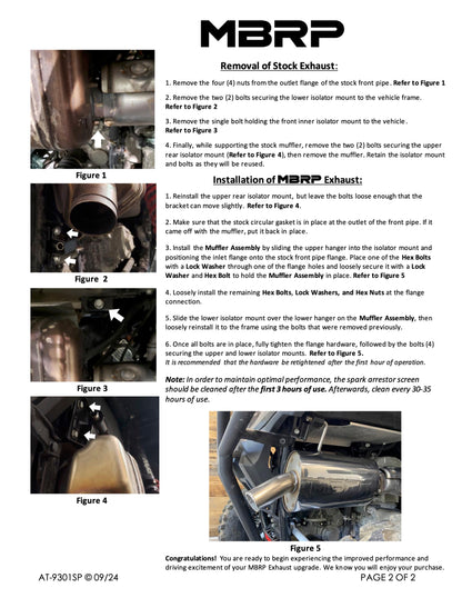 MBRP Single Slip-on Sport Series Kawasaki Teryx KRX 1000 2020-2025