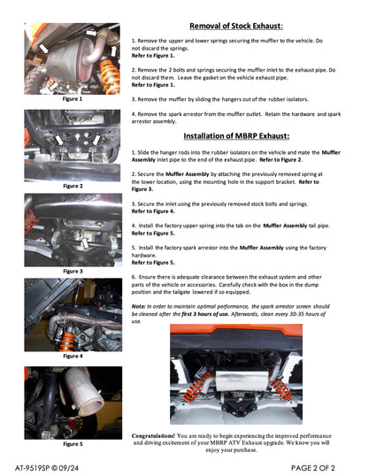 MBRP Oval Slip-on Sport Series Polaris General 1000 EPS Deluxe 2016-2025