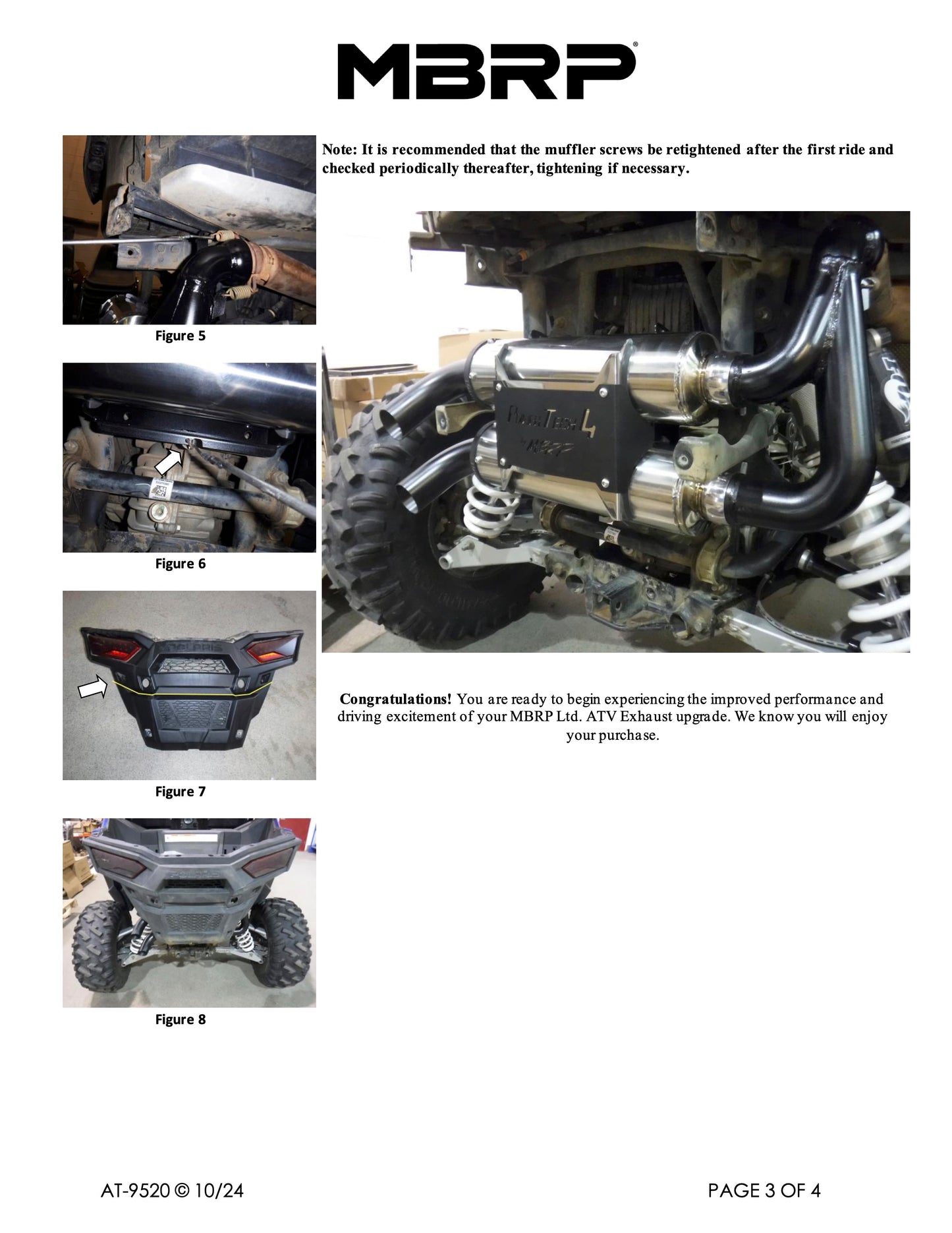 MBRP Stacked Dual Slip-on Performance Series Polaris RZR 900 All Models 2016-2025 - Adventure Parts