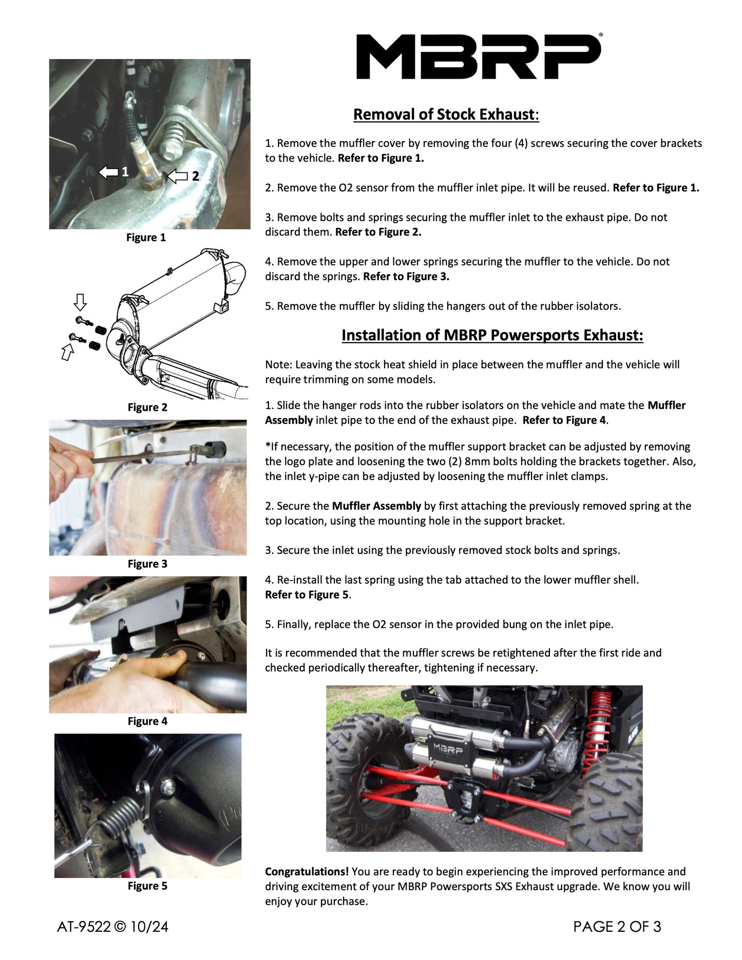 MBRP Stacked Dual Slip-on Performance Series Polaris RZR RS1 2018-2023 - Adventure Parts