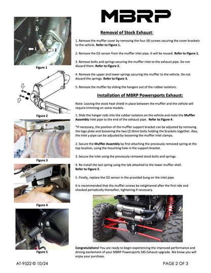 MBRP Stacked Dual Slip-on Performance Series Polaris RZR RS1 2018-2023 - Adventure Parts