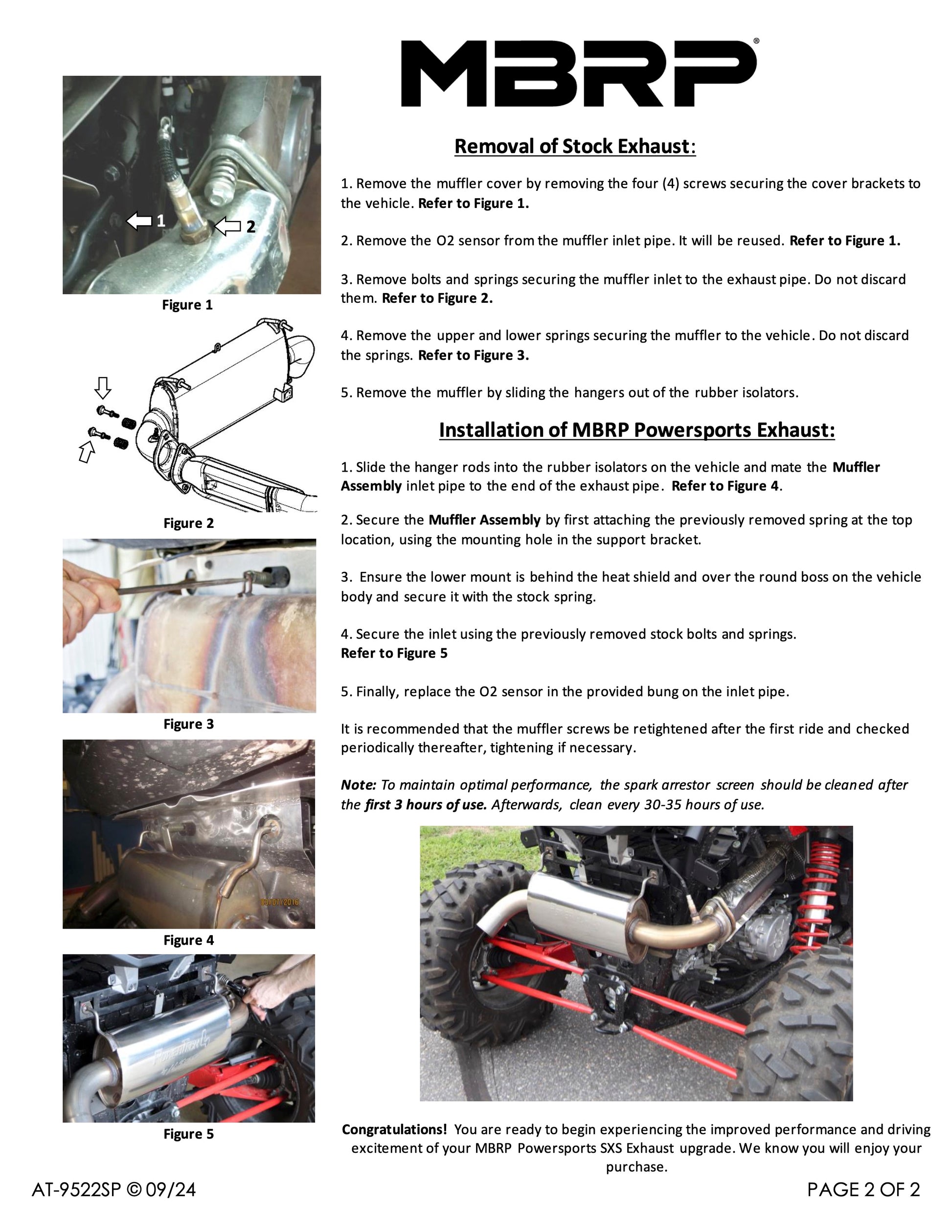 MBRP Oval Slip-on Sport Series Polaris RZR XP 1000 2018-2023 - Adventure Parts
