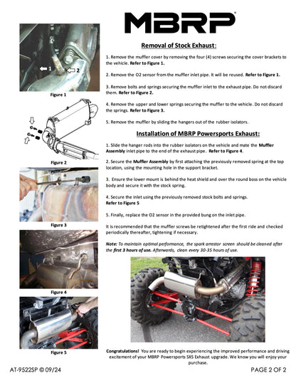 MBRP Oval Slip-on Sport Series Polaris RZR XP 1000 2018-2023 - Adventure Parts