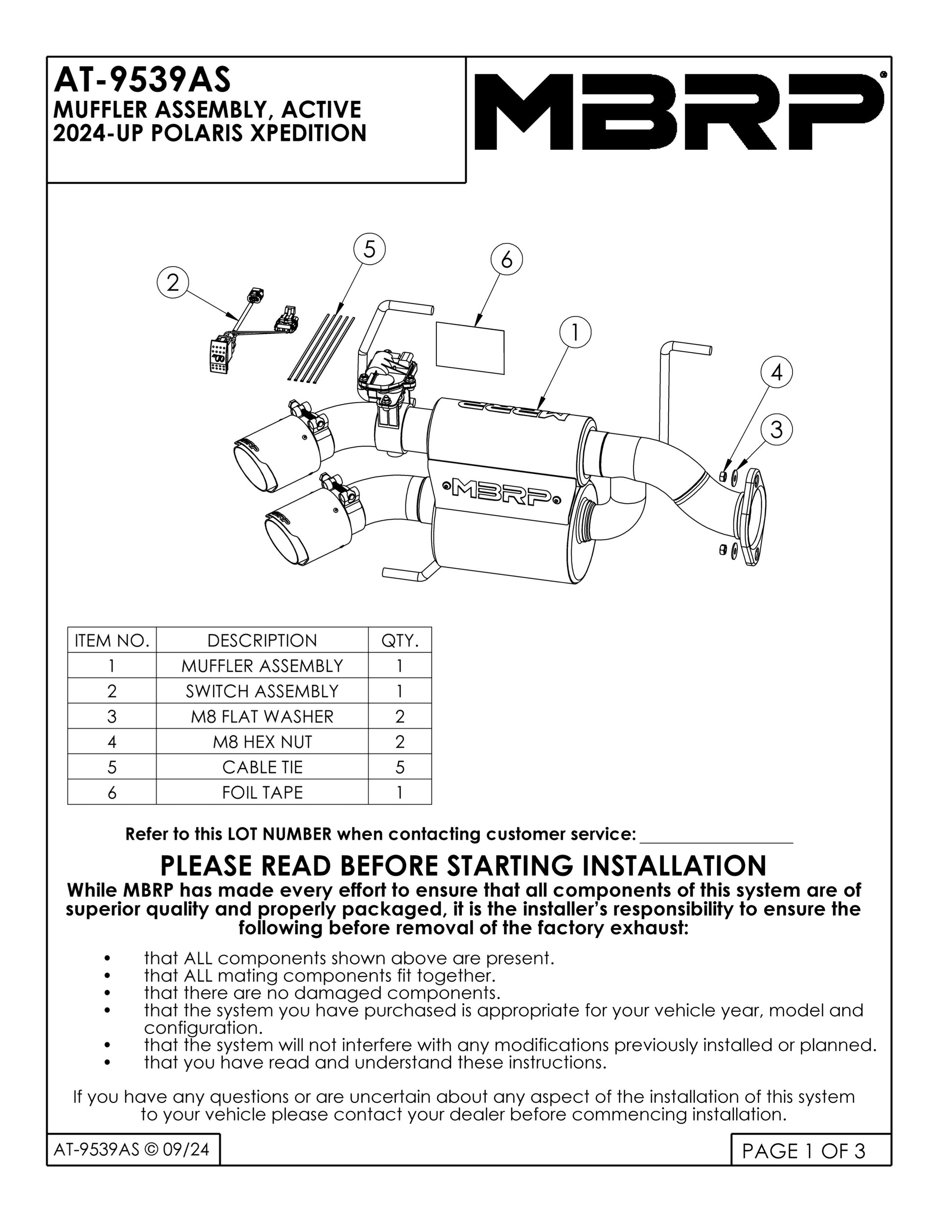 MBRP Slip-on Stacked Dual Out Active Exhaust Polaris Xpedition 2024-2025 - Adventure Parts