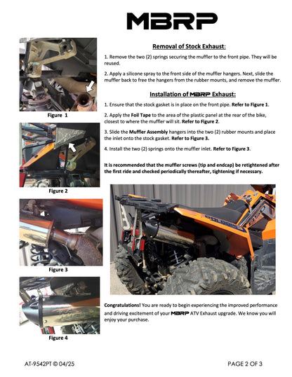 MBRP 5" Single Slip-on Performance Series Polaris Scrambler 850 2013-2025 - Adventure Parts