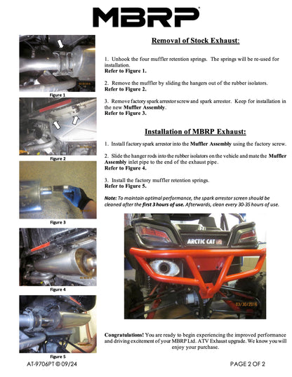 MBRP Oval Slip-on Sport Series Arctic Cat WildCat X Models 2015-2020