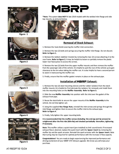 MBRP 5" Single Slip-on Performance Series CFMOTO ZFORCE 1000 2018-2019