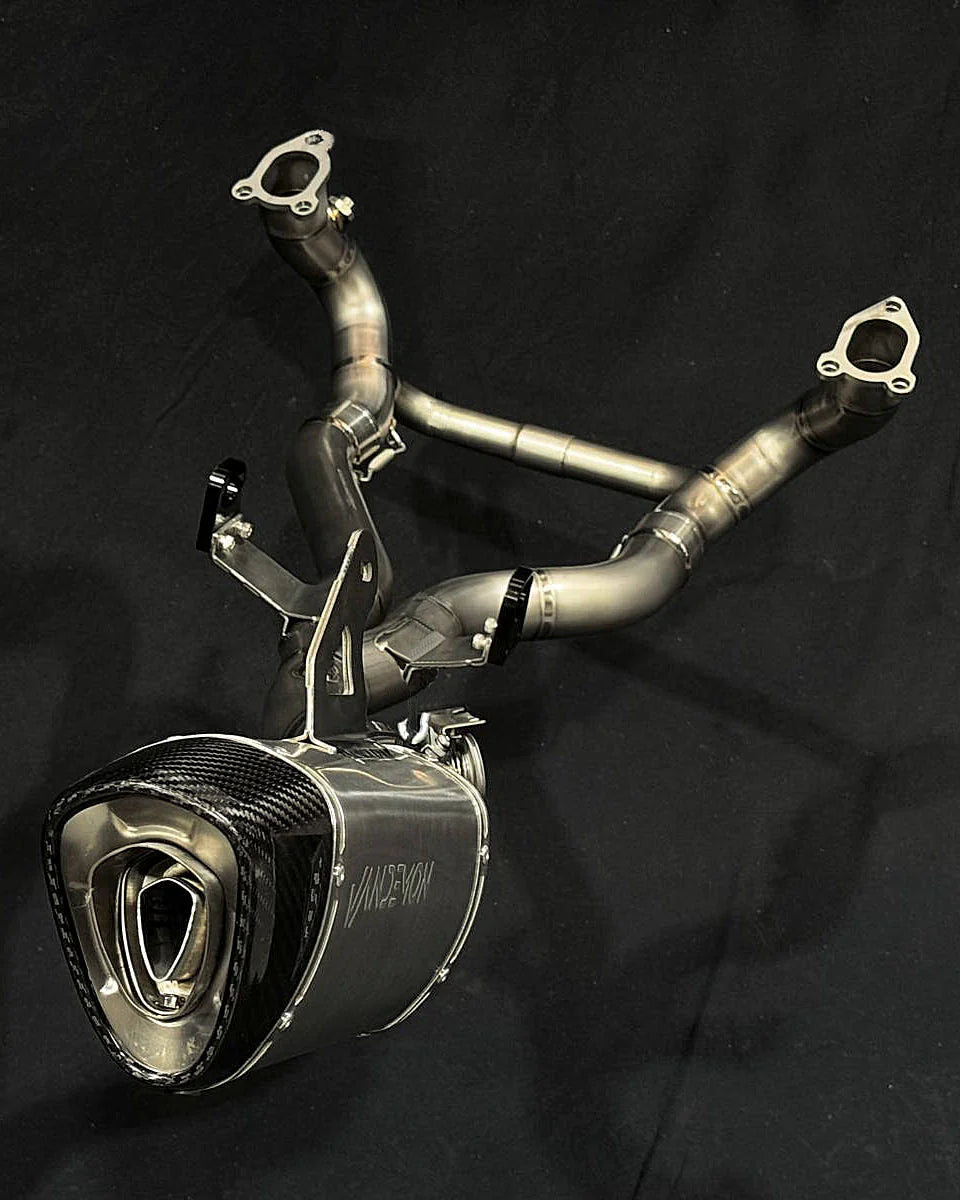 Vandemon Full Titanium Exhaust OEM Valve Function BMW R1300GS / GSA 2023-2026 - Adventure Parts