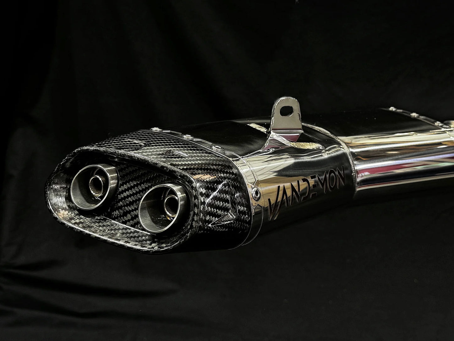 Vandemon Low Mount Single Side Exit Exhaust System CFMOTO 450SRS 2025-2026 - Adventure Parts