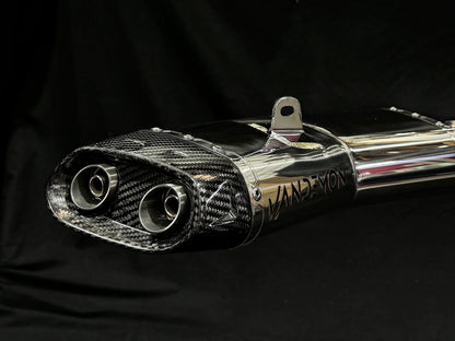 Vandemon Low Mount Single Side Exit Exhaust System CFMOTO 450SR 2025-2026 - Adventure Parts