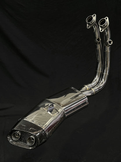 Vandemon Low Mount Single Side Exit Exhaust System CFMOTO 450SRS 2025-2026 - Adventure Parts