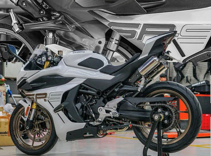 Vandemon Stainless Steel High Mount Exhaust System CFMOTO 450SRS 2023-2024