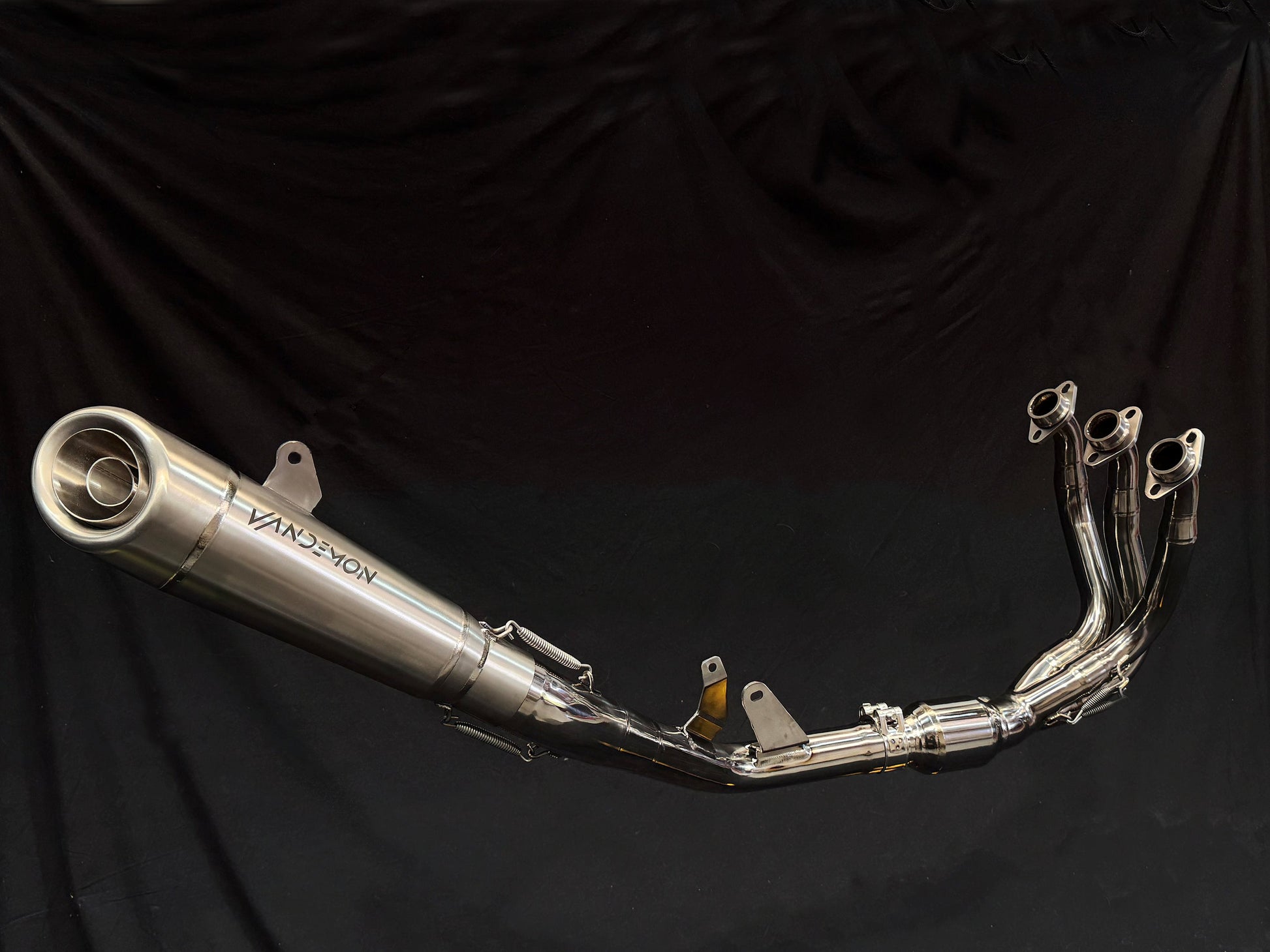 Vandemon Side Mount Titanium Exhaust System CFMOTO 675SR-R, 675SR-S,675SS & 675NK 2024-2025 - Adventure Parts
