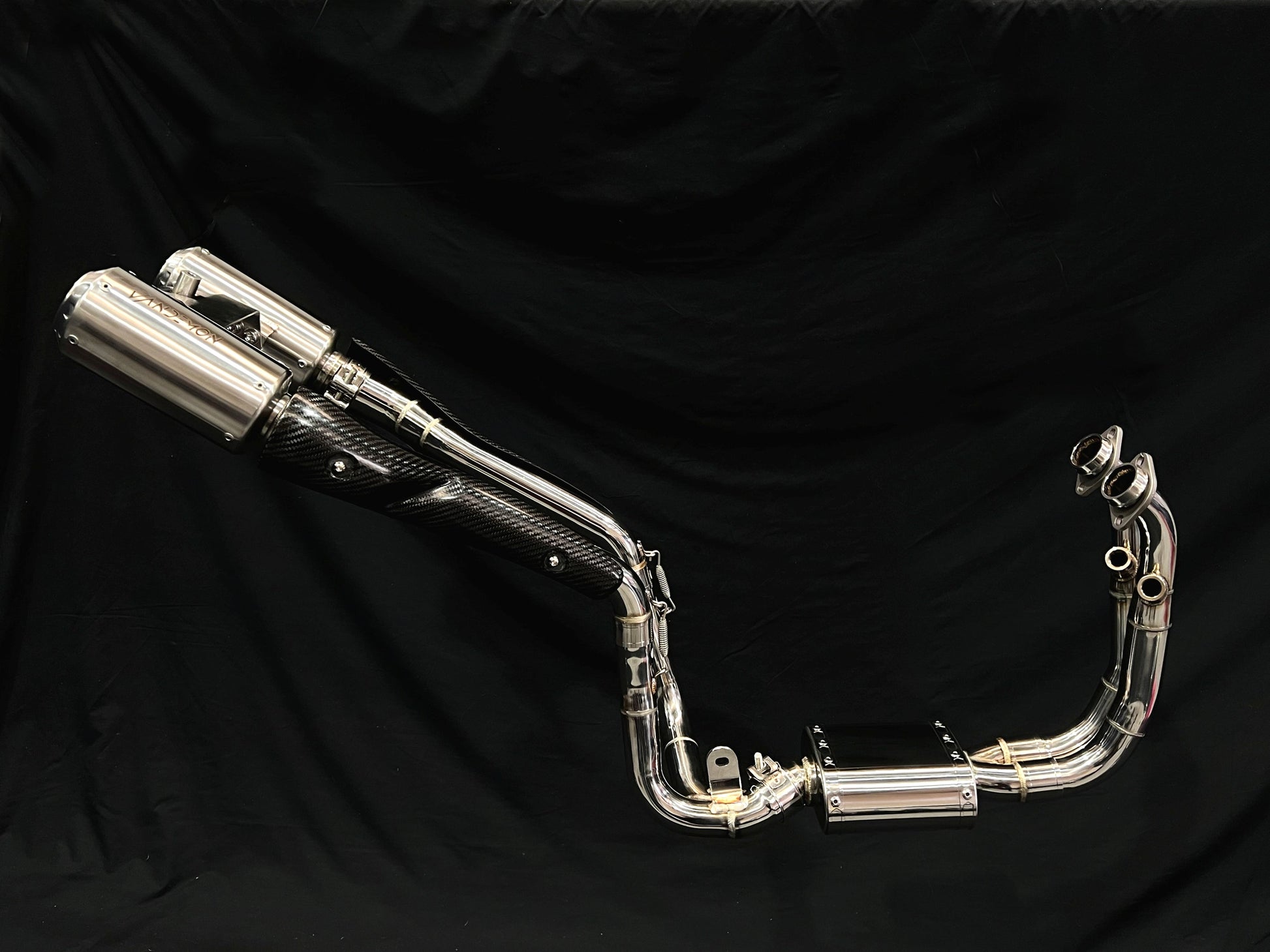 Vandemon Stainless Steel Mount Exhaust System CFMOTO 450SR/SS 2025-2026 - Adventure Parts