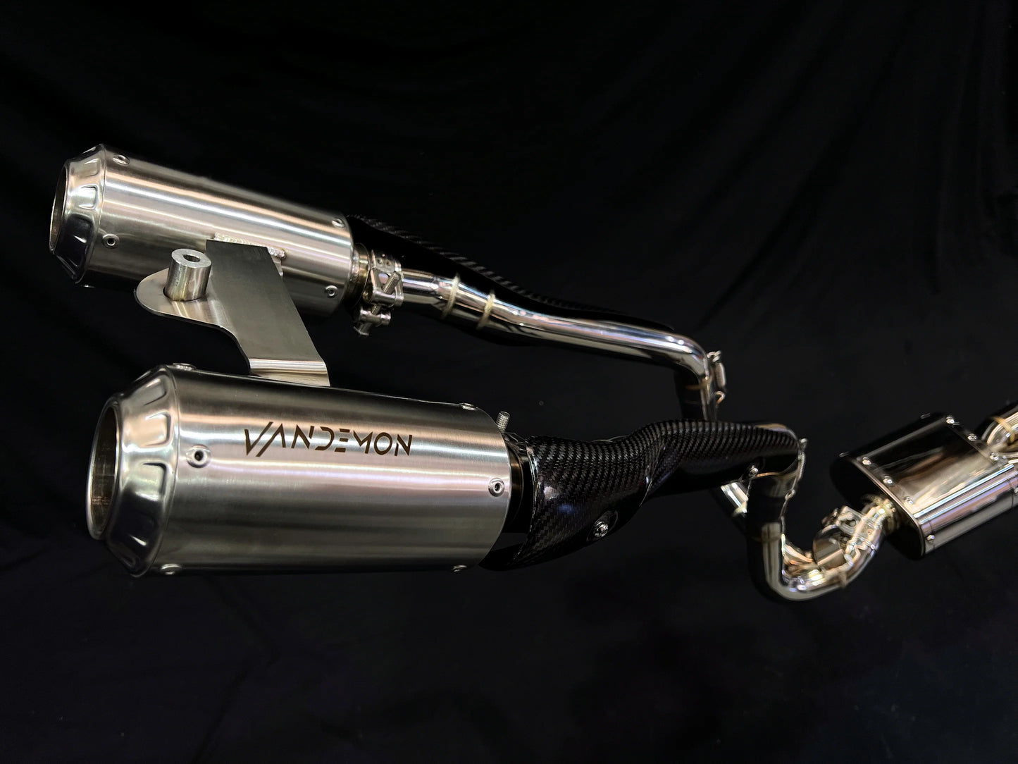 Vandemon Stainless Steel Mount Exhaust System CFMOTO 450SR/SS 2025-2026 - Adventure Parts