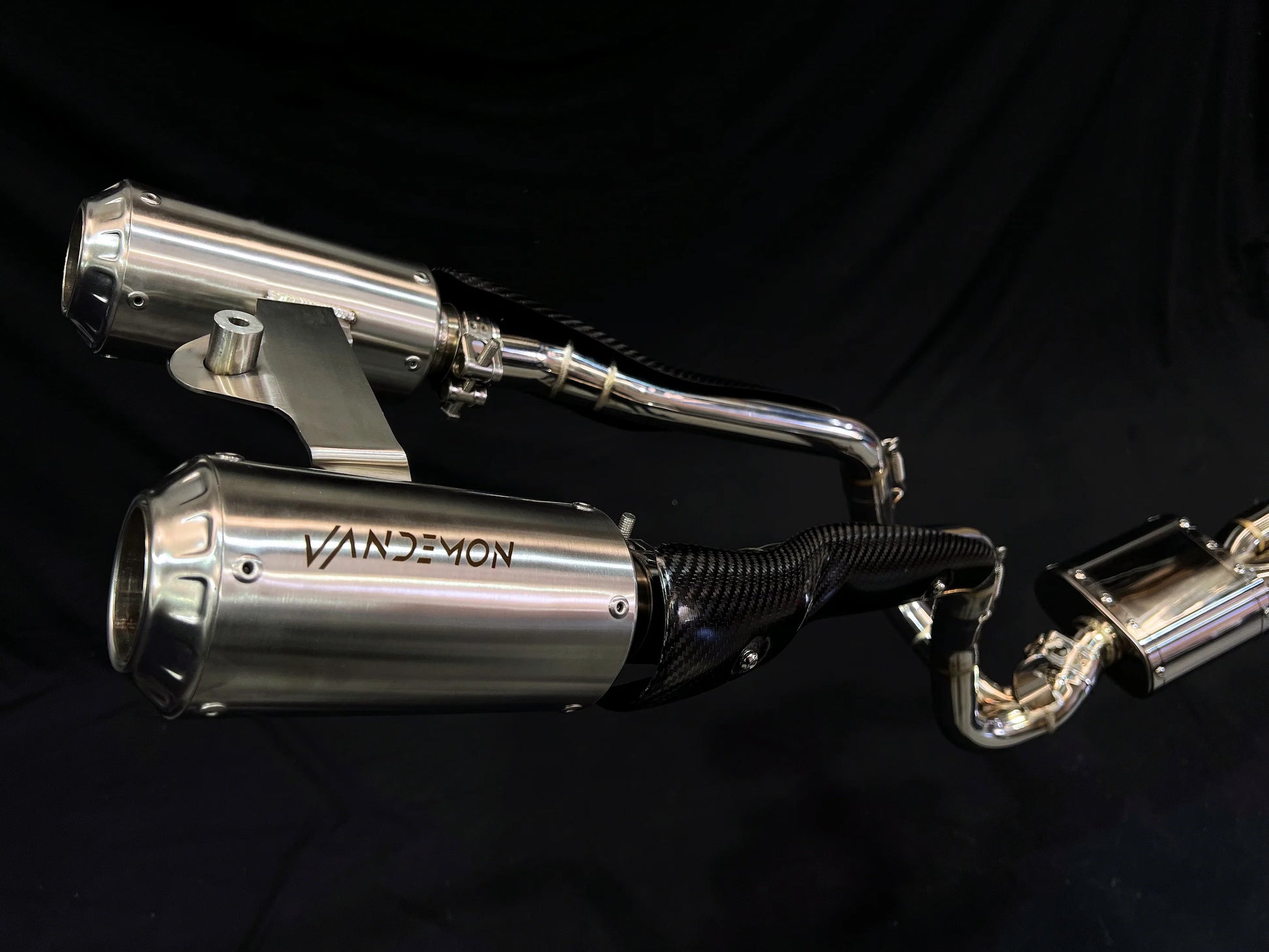 Vandemon Stainless Steel Mount Exhaust System CFMOTO 450SR/SS 2025-2026 - Adventure Parts