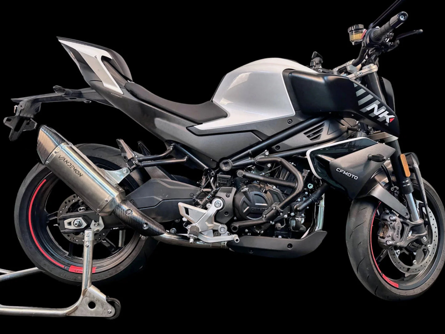 Vandemon Stainless Steel Side Mount Exhaust System CFMOTO 450NK