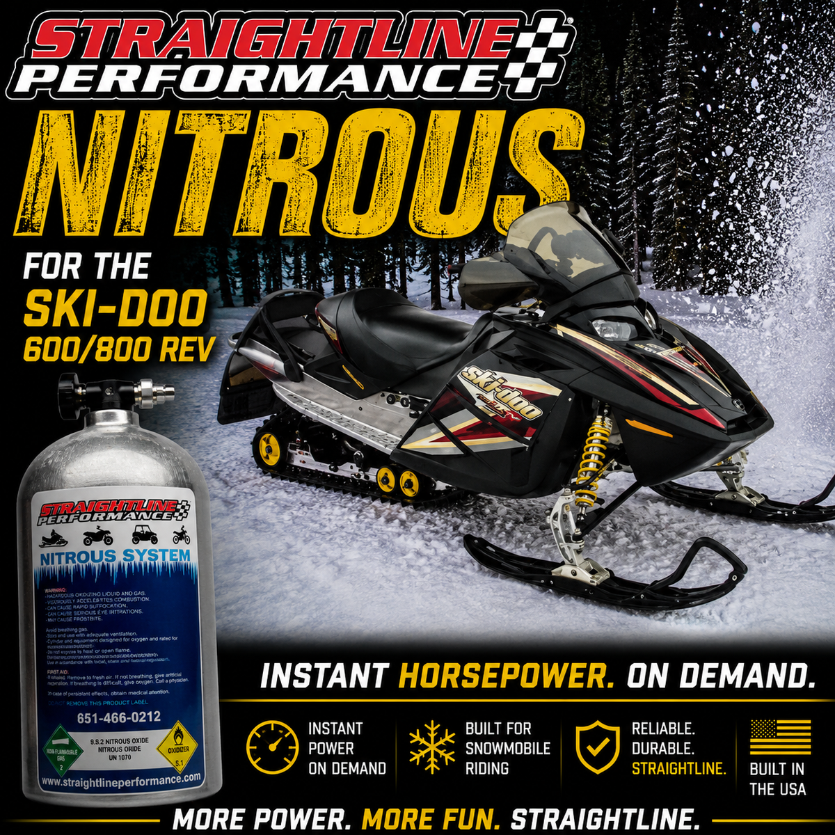 Straightline Performance Nitrous Kit Ski-doo Rev 600 S.D.I 2004-2007