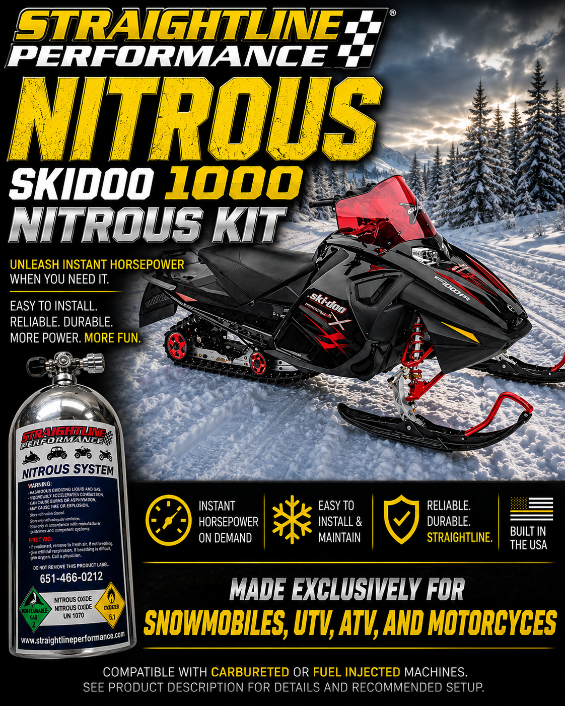 Straightline Performance Nitrous Kit Ski-doo 1000 SDI 2005-2018