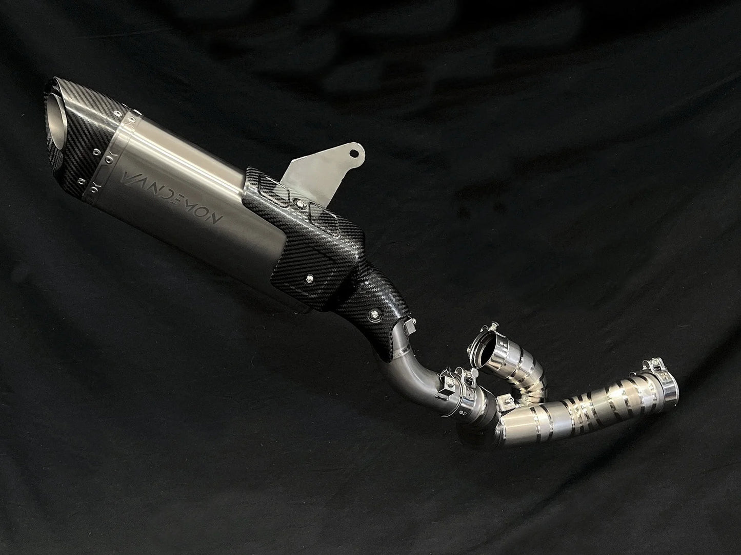 Vandemon Titanium Slip-On Muffler & Cat-Delete Ducati Multistrada V 2021-2024