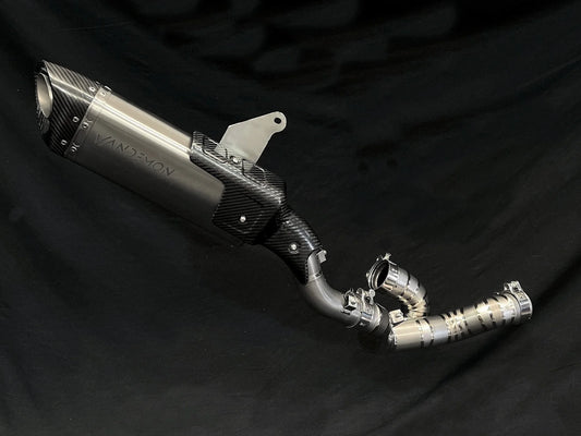Vandemon Titanium Slip-On Muffler & Cat-Delete Ducati Multistrada V 2021-2024