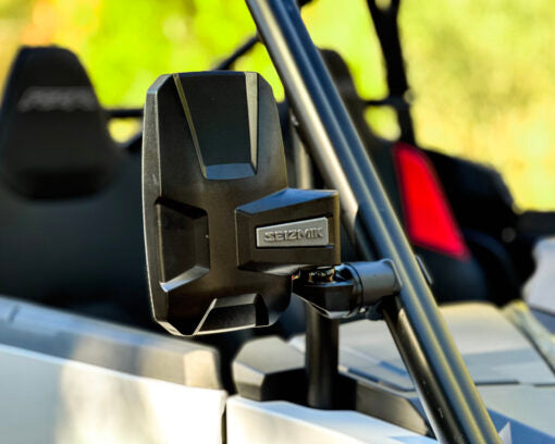 Seizmik Mirror Embark Side View with ABS Body & Bezel ? Adjustable Clamp (Pair) - Adventure Parts