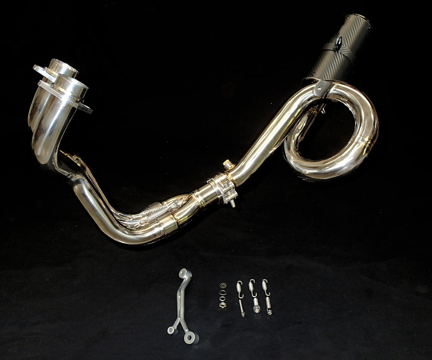 Vandemon Titanium Exhaust System Carbon Muffler Yamaha MT07 FZ07 XSR700 2014-2024