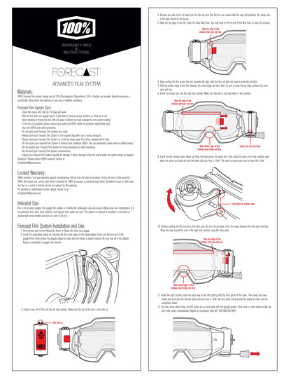 100% Armega Forecast Motorcycle Goggles - Adventure Parts