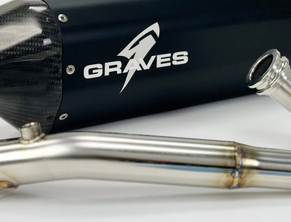Graves Motorsports Full Stainless Exhaust Black Honda CRF300L 2021-2025