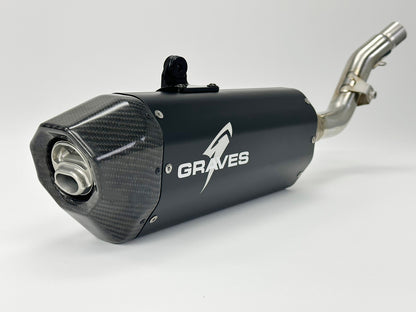 Graves Motorsports Slip-on Exhaust Black  Honda CRF300L 2021-2025