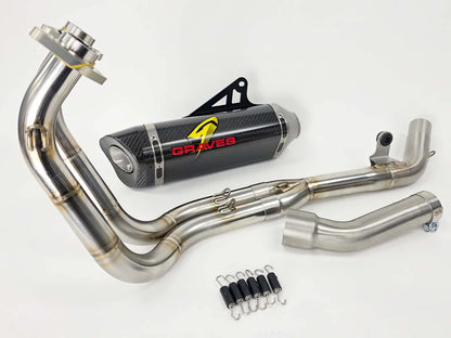 Graves Motorsports LINK Full Exhaust - Carbon Silencer Kawasaki KLE 500 2026+