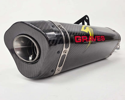 Graves Motorsports LINK Full Exhaust - Carbon Silencer Kawasaki KLE 500 2026+