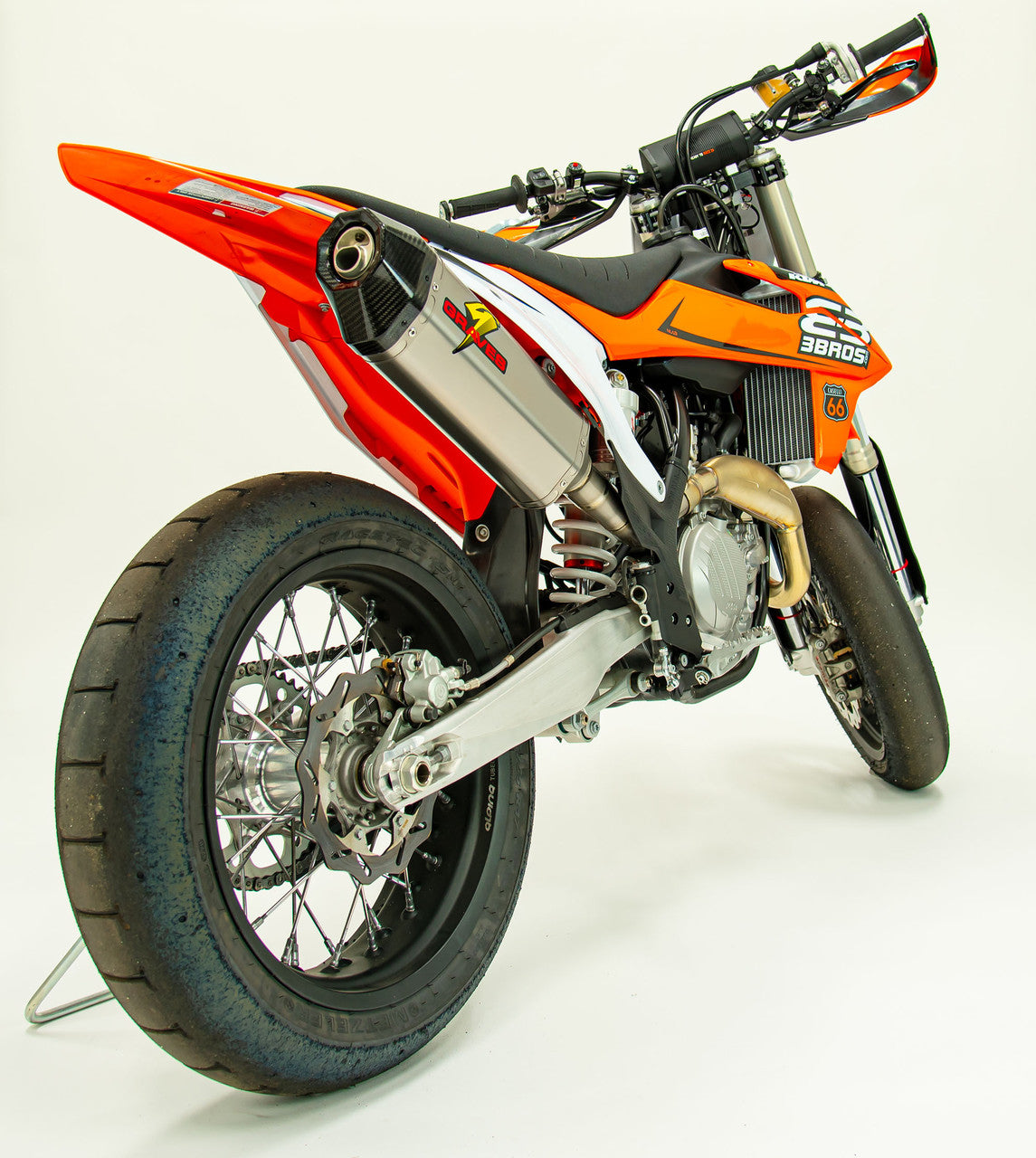 Graves Motorsports Slip-on Exhaust Carbon End Cap Titanium GAS GAS EX350F 2021-2023