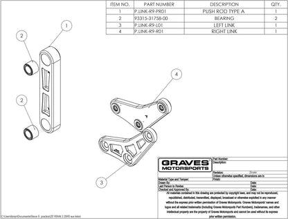 Graves Motorsports Suspension Link Kit Yamaha R9 - A Spec 2025-2026 - Adventure Parts
