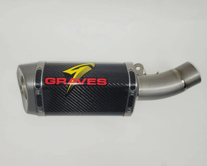 Graves Motorsports Carbon Slip-on Exhaust Kawasaki Ninja ZX6R 636 2009-2018 - Adventure Parts