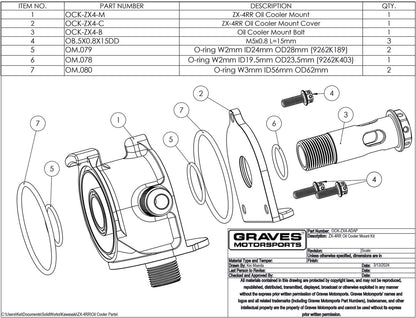 Graves Motorsports Oil Adapter Mount Kawasaki ZX-4RR/4R 2023+