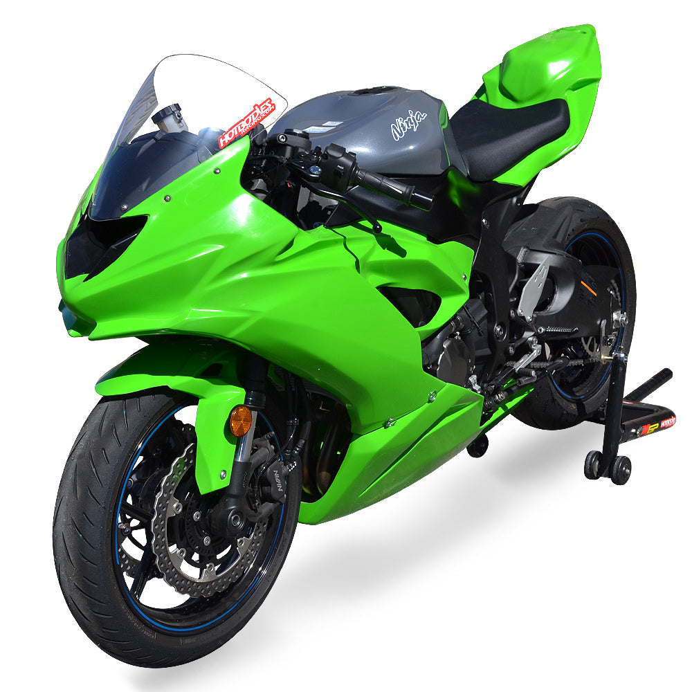 Hotbodies Racing Race Bodywork – ColorForm Green Kawasaki ZX6R 2019-2023 - Adventure Parts