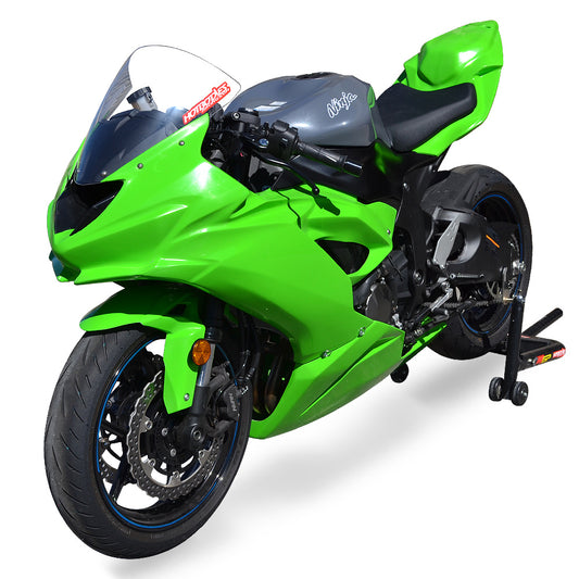 Hotbodies Racing Race Bodywork – ColorForm Green Kawasaki ZX6R 2019-2023 - Adventure Parts