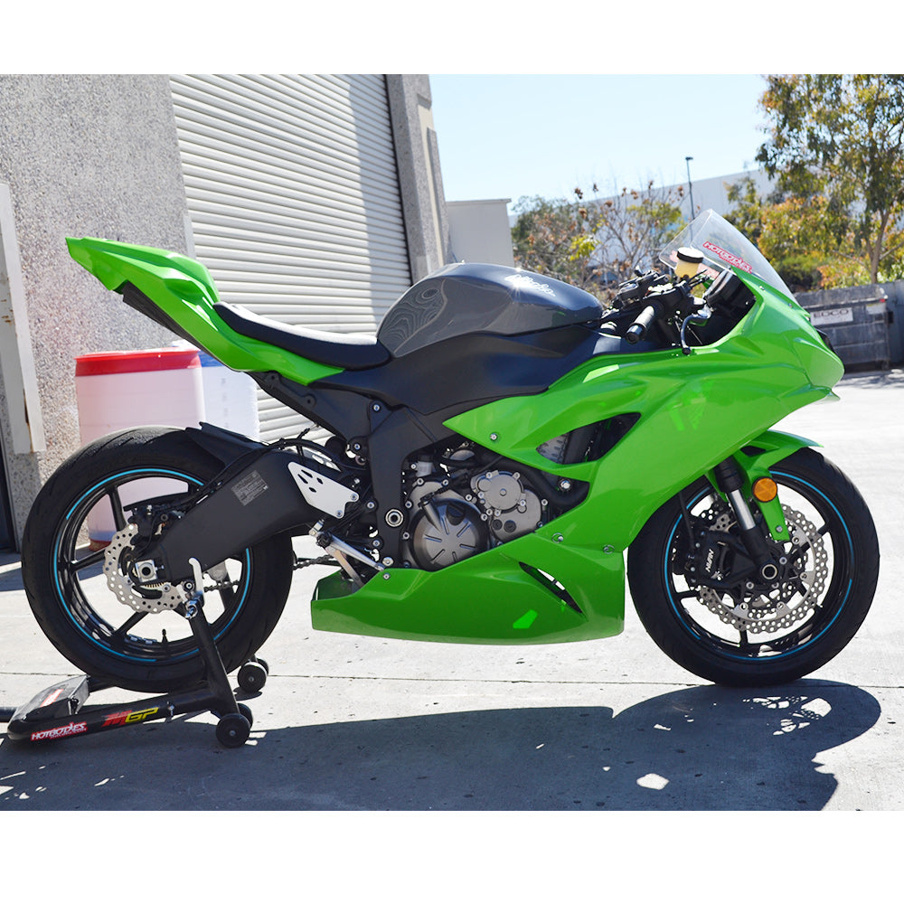 Hotbodies Racing Race Bodywork – ColorForm Green Kawasaki ZX6R 2019-2023 - Adventure Parts