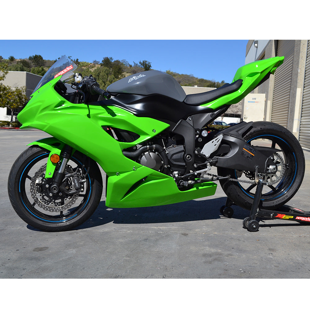 Hotbodies Racing Race Bodywork – ColorForm Green Kawasaki ZX6R 2019-2023 - Adventure Parts