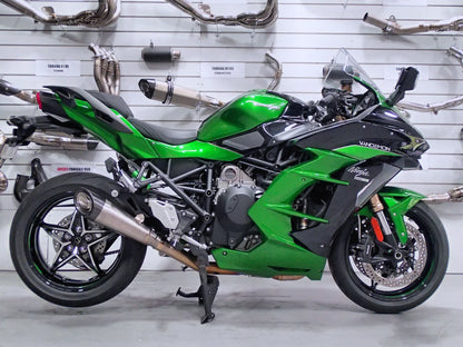 Vandemon Titanium Exhaust & H2R Carbon Tip Muffler Kawasaki H2 SE SX 2018-2026